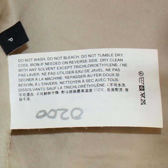 Theory Women's Faux Fur Peacoat brown 4 buttons 2 inside pockets front sz Small - Picture 8 of 9